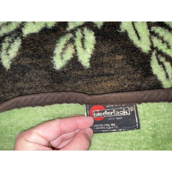 Vtg Biederlack Koala Bear Acryl Velours Blanket West GERMANY Double sided 57x74 - Picture 4 of 9